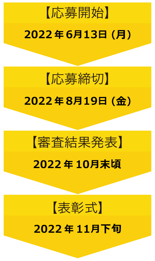 応募開始2022年6月13日（月）～応募締切2022年8月19日（金）
